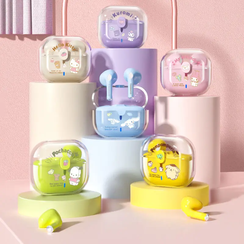 Kawaii Sanrio Anime Bluetooth Headset Cute Pompompurin Pochacco My Melody Cartoon Wireless Earphone Originality Children Gifts
Kawaii Sanrio Anime Bluetooth Headset Cute Pompompurin Pochacco My Melody Cartoon Wireless Earphone Originality Children Gifts