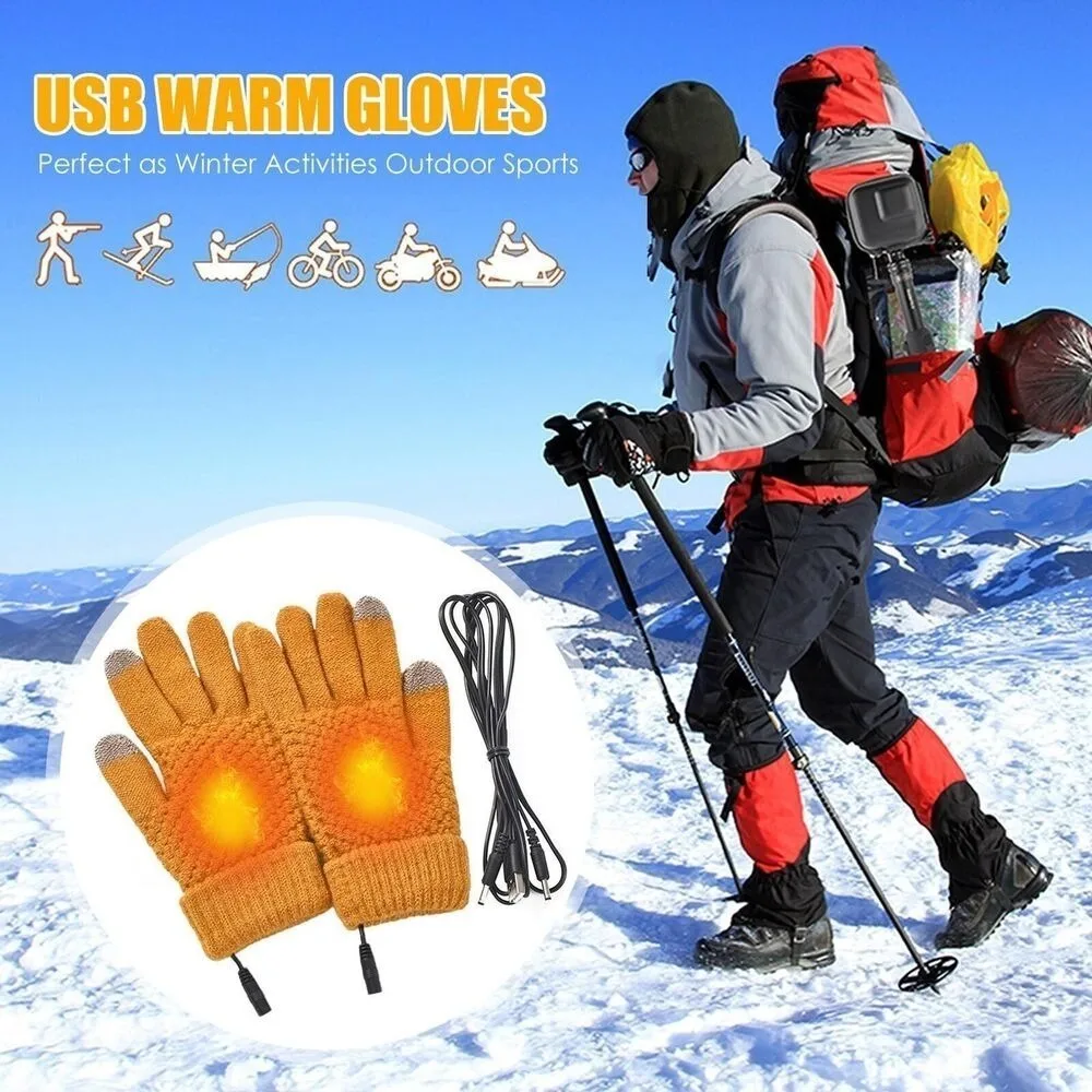 Winter Electric Mitten Heated Gloves Full Finger Warmer Gloves USB Rechargeable Touch Screen Knitted Gloves Hand Warmer Outdoor
Winter Electric Mitten Heated Gloves Full Finger Warmer Gloves USB Rechargeable Touch Screen Knitted Gloves Hand Warmer Outdoor