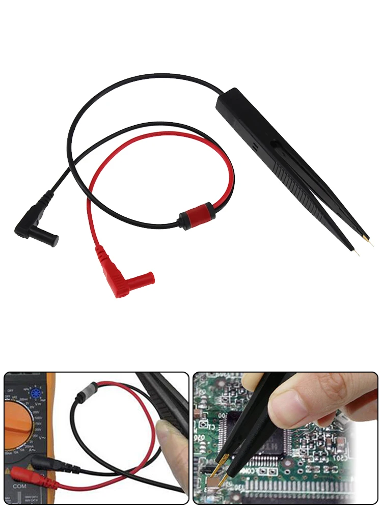 Chip Test Clip Multimeter Probe Tweezers Patch For Capacitance Inductance SMD Resistor Capacitor Tester Meter Pen Testing Tool
Chip Test Clip Multimeter Probe Tweezers Patch For Capacitance Inductance SMD Resistor Capacitor Tester Meter Pen Testing Tool
