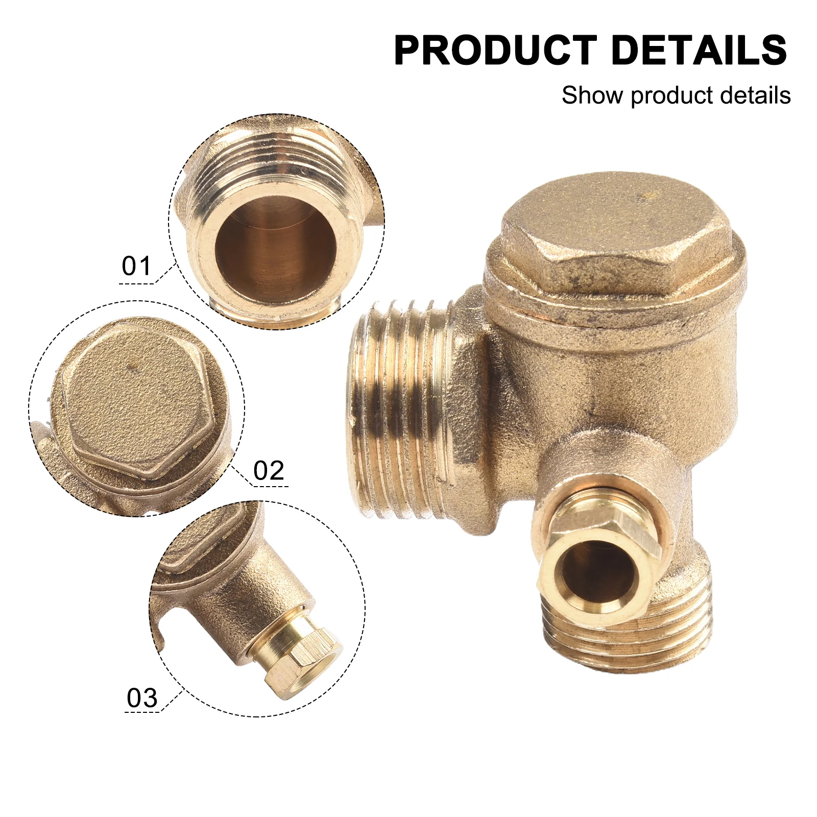 3-Port Brass Male G1/2 With Cylinder Screw Check Valve Air Compressor High Quality Tank Compressor Air Pressure Check Valve
3-Port Brass Male G1/2 With Cylinder Screw Check Valve Air Compressor High Quality Tank Compressor Air Pressure Check Valve
