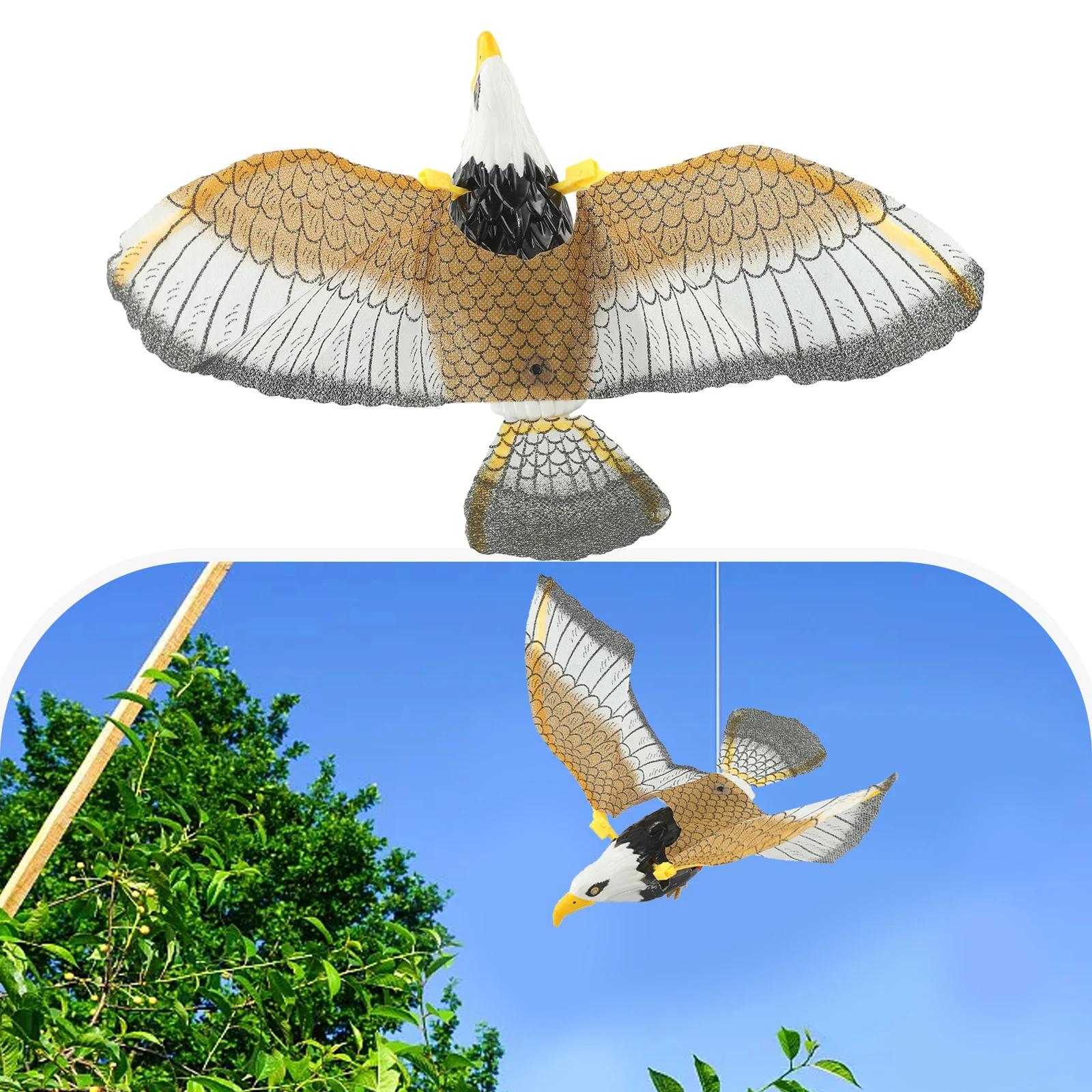 Practical Electric Hawk Deterrent Eagle Hanging Eagle Easy To Install Garden Decoy Realistic Design Farm Garden
Practical Electric Hawk Deterrent Eagle Hanging Eagle Easy To Install Garden Decoy Realistic Design Farm Garden