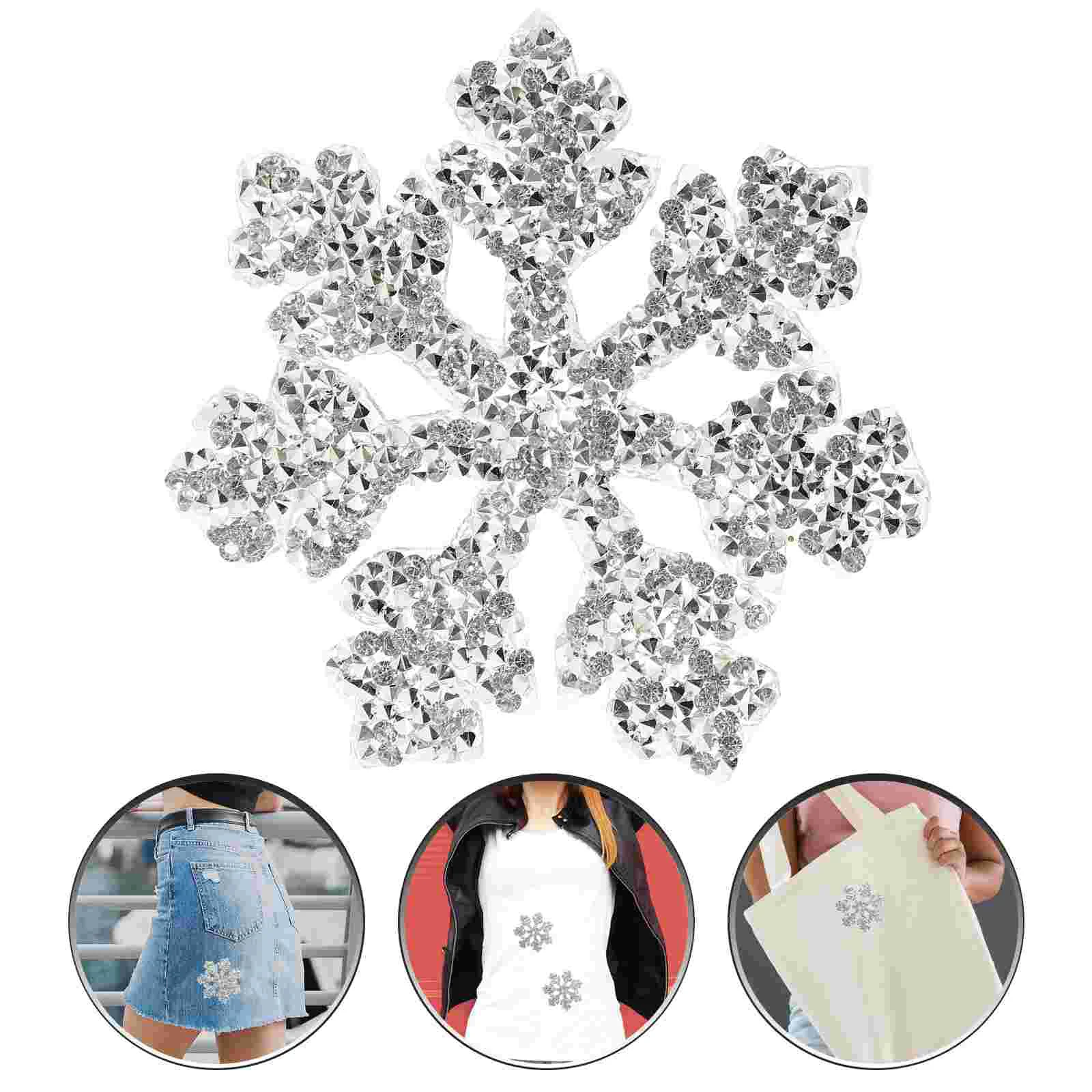 

Beaded Trim Clothing Ironing Map DIY Craft Supply Snowflake Rhinestones Patch The Flowers Applique Clothes Repairing