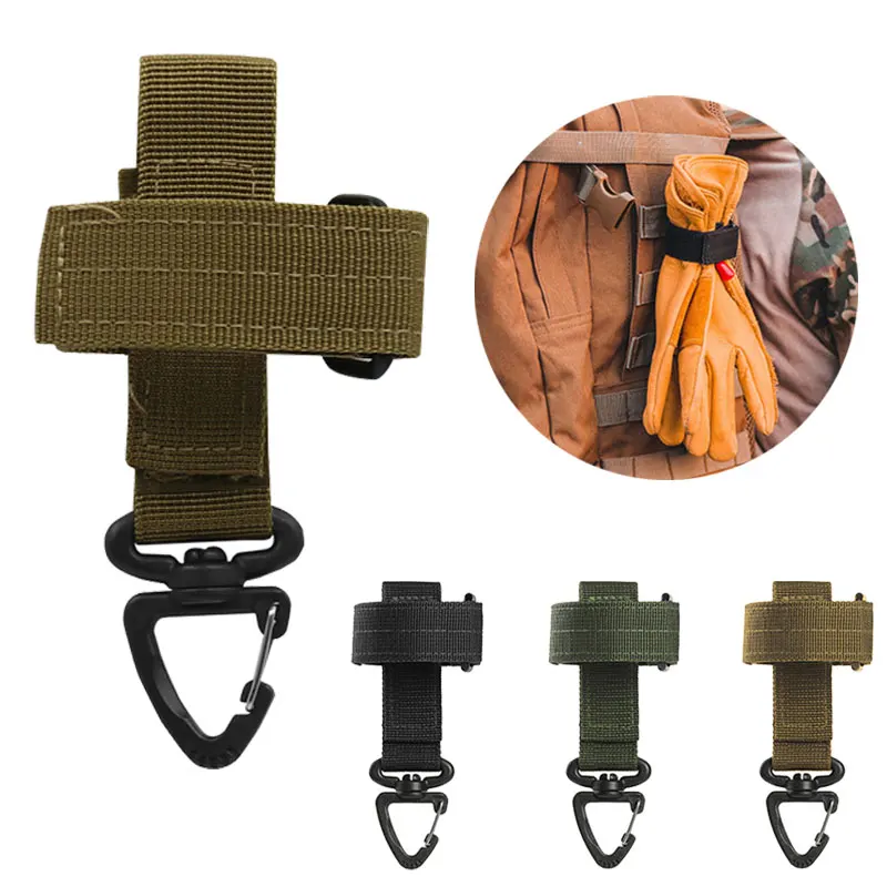 

Multi-purpose Outdoor Tactical Gear Clip Secure Pocket Belt Keychain Webbing Gloves Rope Holder Military Outdoor Accessories