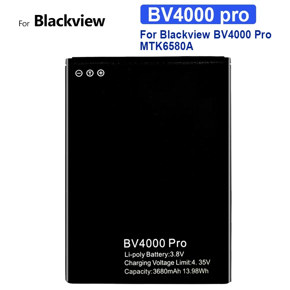 Аккумуляторная батарея 3680 мАч для Blackview BV4000 BV 4000 Pro BV4000Pro MTK6580A
Аккумуляторная батарея 3680 мАч для Blackview BV4000 BV 4000 Pro BV4000Pro MTK6580A