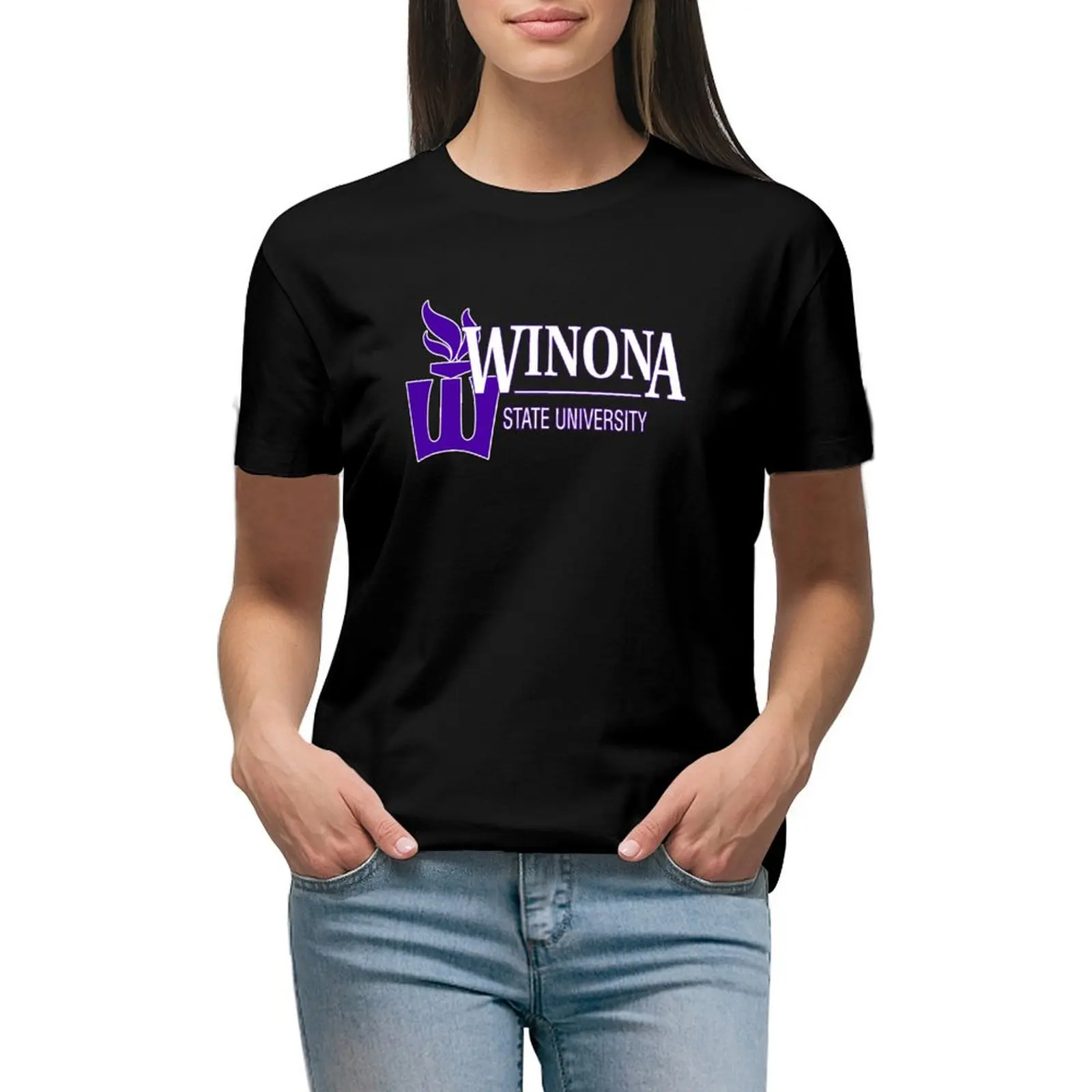 Winona State University T-shirt Female clothing tees summer top Women's summer blouses 2024
Winona State University T-shirt Female clothing tees summer top Women's summer blouses 2024