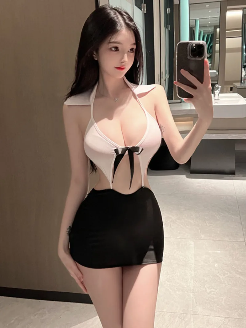 

adult Emotional lingerie sexy and cute secretary uniform female role-playing teacher sexy and seductive suit dress UFPX