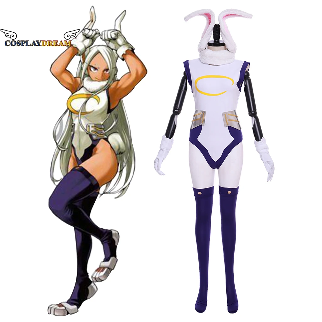 

My Hero Academia Rumi Usagiyama Rabbit Hero Miruko Cosplay Costume Bodysuit Jumpsuit Bunny Girl Cosplay Romper Suit Custom Made