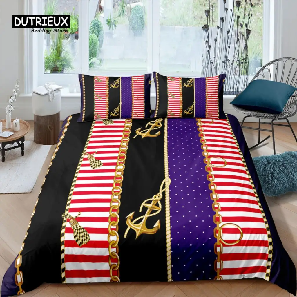 Home Living Luxury 3D Anchor Bedding Set Golden Chain Duvet Cover Pillowcase Queen and King EU/US/AU/UK Size Comforter Bedding
Home Living Luxury 3D Anchor Bedding Set Golden Chain Duvet Cover Pillowcase Queen and King EU/US/AU/UK Size Comforter Bedding
