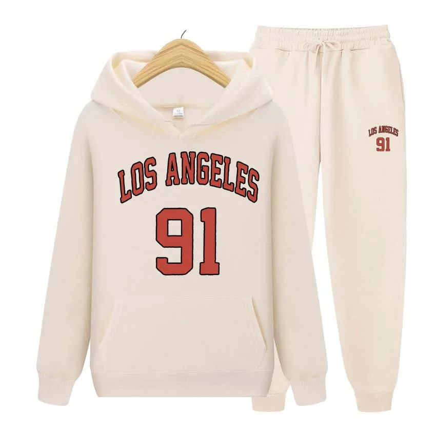 Men Tracksuits Set Spring Autumn Los Angeles 91 Print Sweatshirt Long Sleeve Hoodie Jogging Trouser Patchwork Fitness Run Suit
Men Tracksuits Set Spring Autumn Los Angeles 91 Print Sweatshirt Long Sleeve Hoodie Jogging Trouser Patchwork Fitness Run Suit