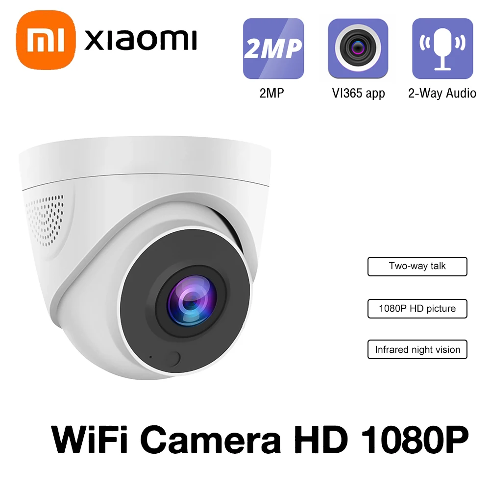 

2023 Xiaomi Новая Wi-Fi IP-камера 1080P HD Видеонаблюдение ИК Ночное Видение для дома двухстороннее аудио безопасность 2,8 мм купольная камера с микрофоном