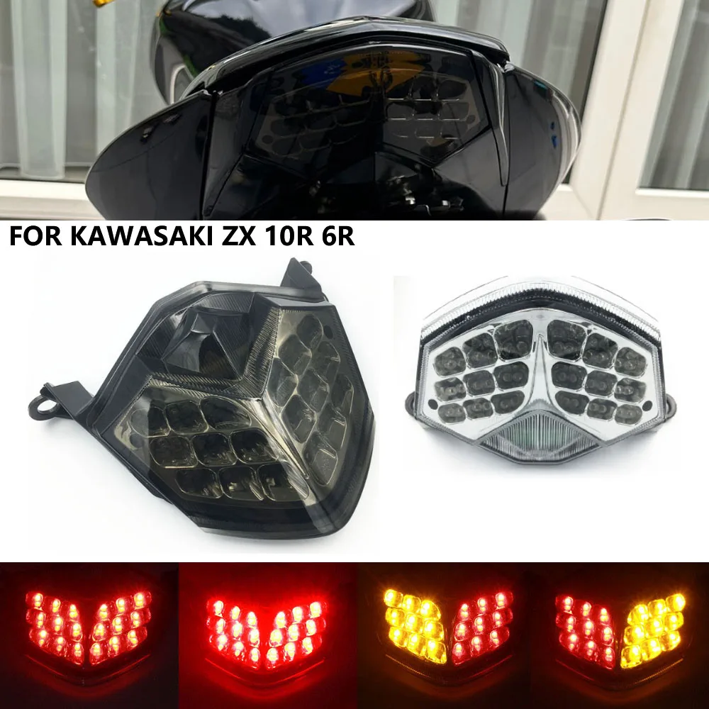 

For Kawasaki Ninja ZX-10R ZX-10R 6R 2008 2009 2010 08 Rear Tail Light Brake Turn Signals Integrated LED Light Motorcycle light