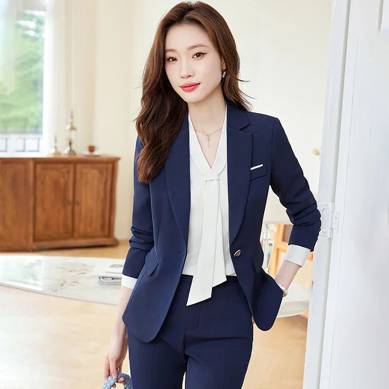 

Oversize 5XL Formal Women Business Suits Professional Blazers Pantsuits Trousers Set OL Styles Career Interview Work Wear Suits