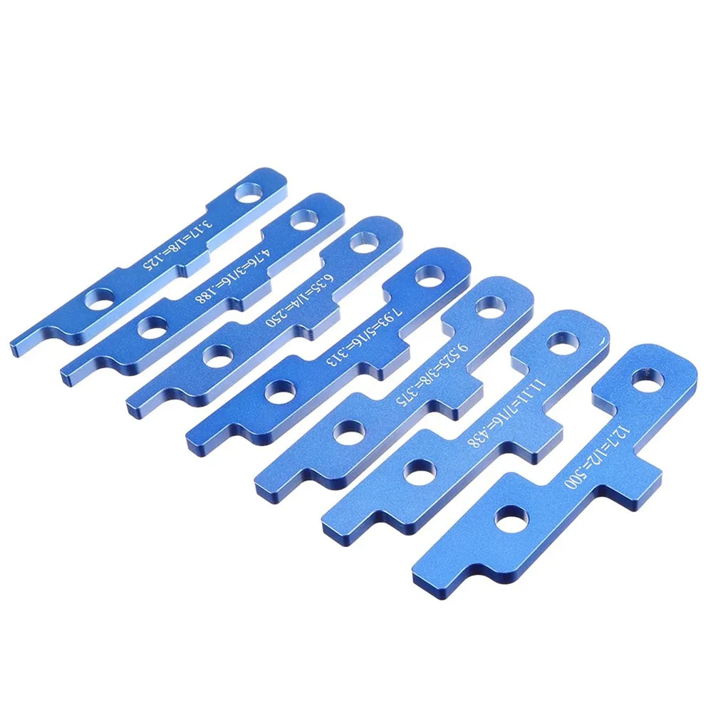 7pcs Precision Router Table Height Gauge Setup Block Aluminum Table Saw For Woodworking Trimming Milling Machine Tool Parts
7pcs Precision Router Table Height Gauge Setup Block Aluminum Table Saw For Woodworking Trimming Milling Machine Tool Parts
