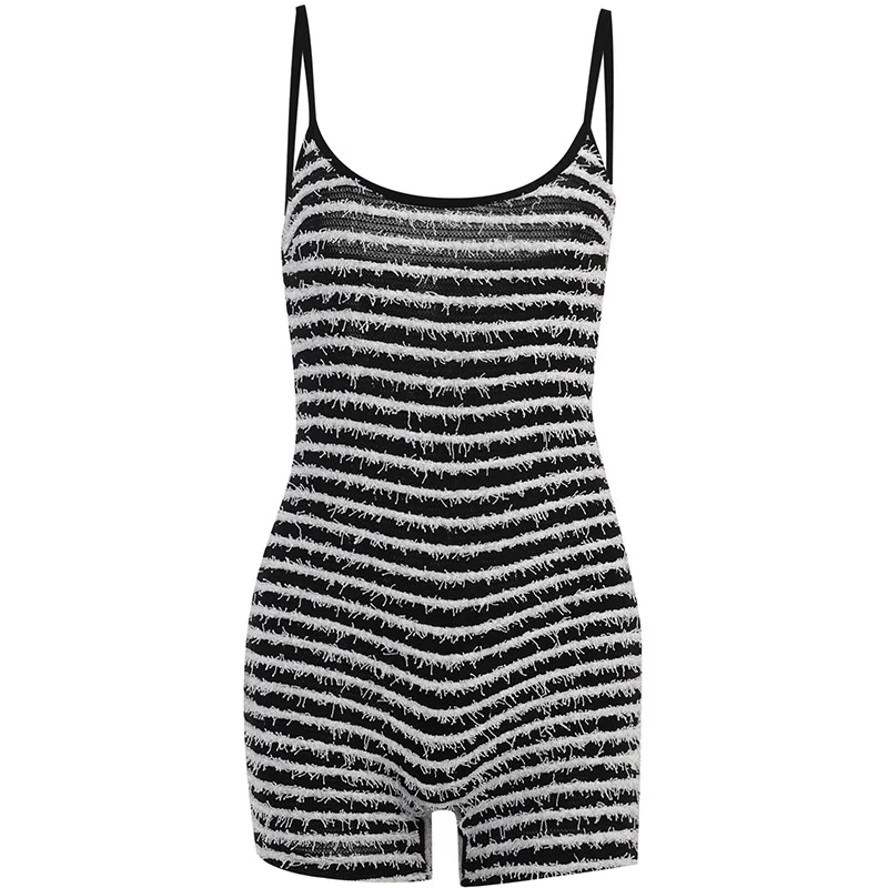 New In Black White Striped Jumpsuit Women 2023 Spring Summer Sleeveless Streetwear Romper Sexy Skinny Clothes Y2k Playsuits
New In Black White Striped Jumpsuit Women 2023 Spring Summer Sleeveless Streetwear Romper Sexy Skinny Clothes Y2k Playsuits