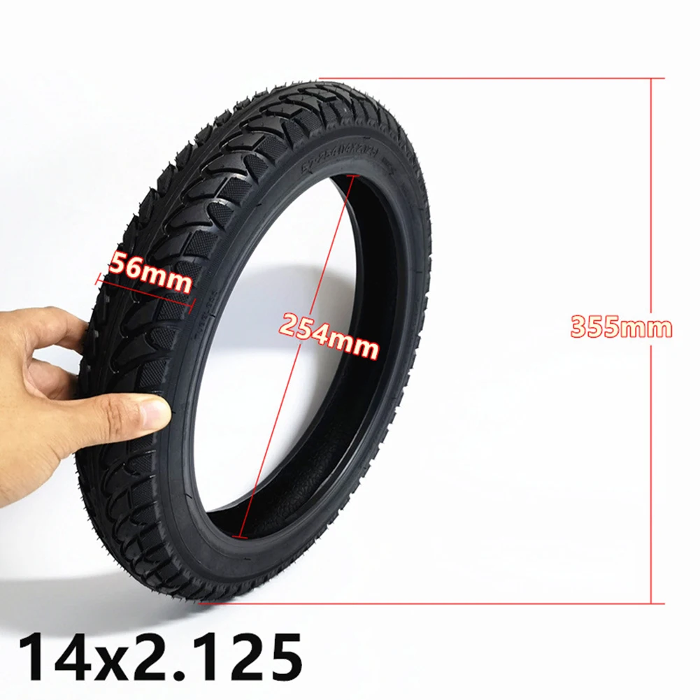 

14 Inch Electric Scooter Tyre 14x2.125(57-254) Tubeless Tire For Electric Bike Replacement Tires Wearproof Rubber E-bike Tyre