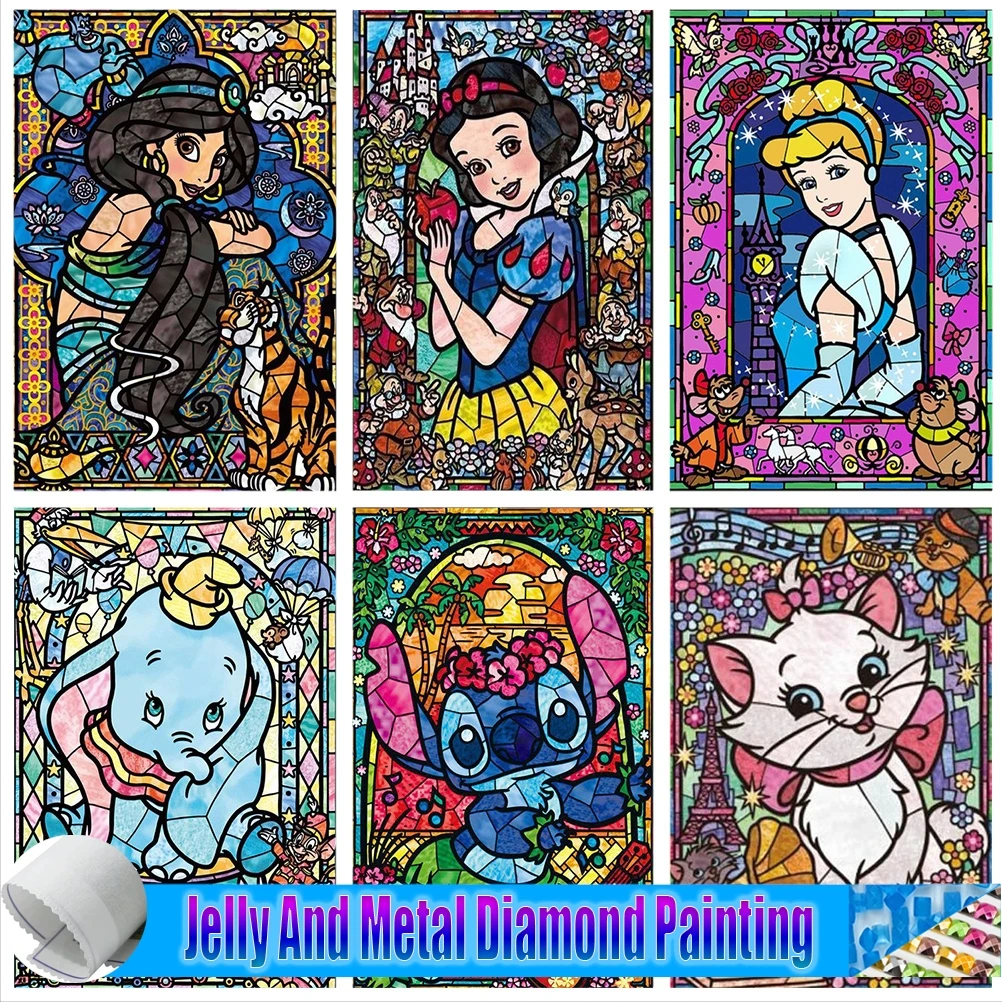 

Disney 5D DIY Jelly And Metal Diamond Painting Cross Stitch Cartoon Character Embroidery Pictures Mosaic Art Home Decor Gift