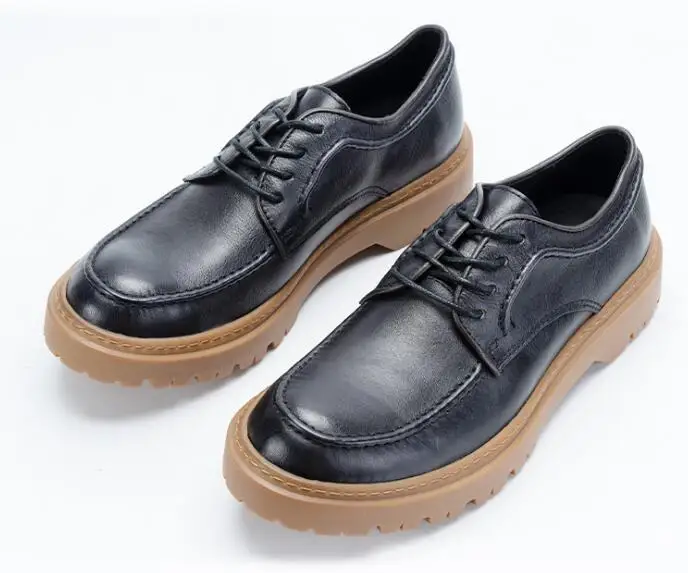 High Quality Black Casual shoes for men Round toe short Shoes Genuine Leather Lace up Business Shoes
High Quality Black Casual shoes for men Round toe short Shoes Genuine Leather Lace up Business Shoes
