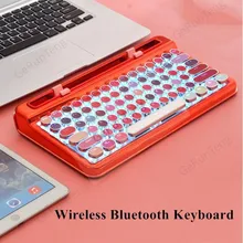 76 Keys Bluetooth Wireless Wired Dual-Mode Mechanical Keyboard, Retro Punk Round Keycap Rechargeable Mechanical Keyboard
76 Keys Bluetooth Wireless Wired Dual-Mode Mechanical Keyboard, Retro Punk Round Keycap Rechargeable Mechanical Keyboard