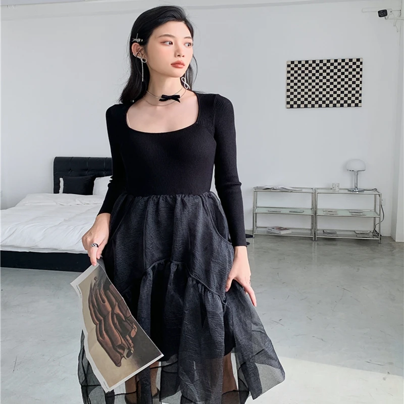 2023 New Dress Autumn And Winter Mesh Black Underlay Knitted Fashion Versatile Slim Free Shipping
2023 New Dress Autumn And Winter Mesh Black Underlay Knitted Fashion Versatile Slim Free Shipping