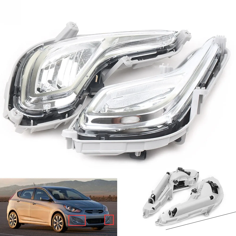 

Front Left Right Bumper Fog Light Lamp For Hyundai Accent 2012 2013 2014 2015 2016 922011R010 HY2592139C 922021R000 HY2593139C