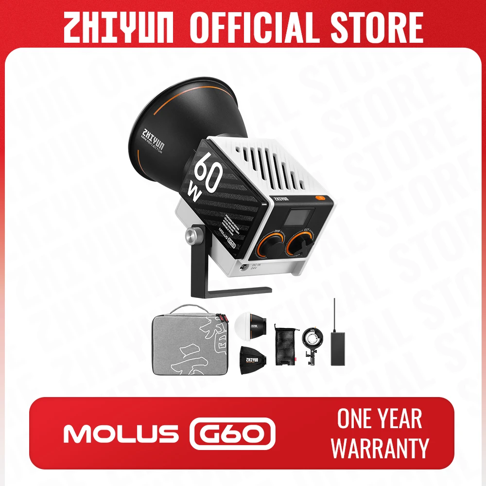 ZHIYUN Official MOLUS G60 COB LED Light 60W Outdoor Photo/Video Shooting Handheld Portable Pocket Light Photography Lighting
ZHIYUN Official MOLUS G60 COB LED Light 60W Outdoor Photo/Video Shooting Handheld Portable Pocket Light Photography Lighting