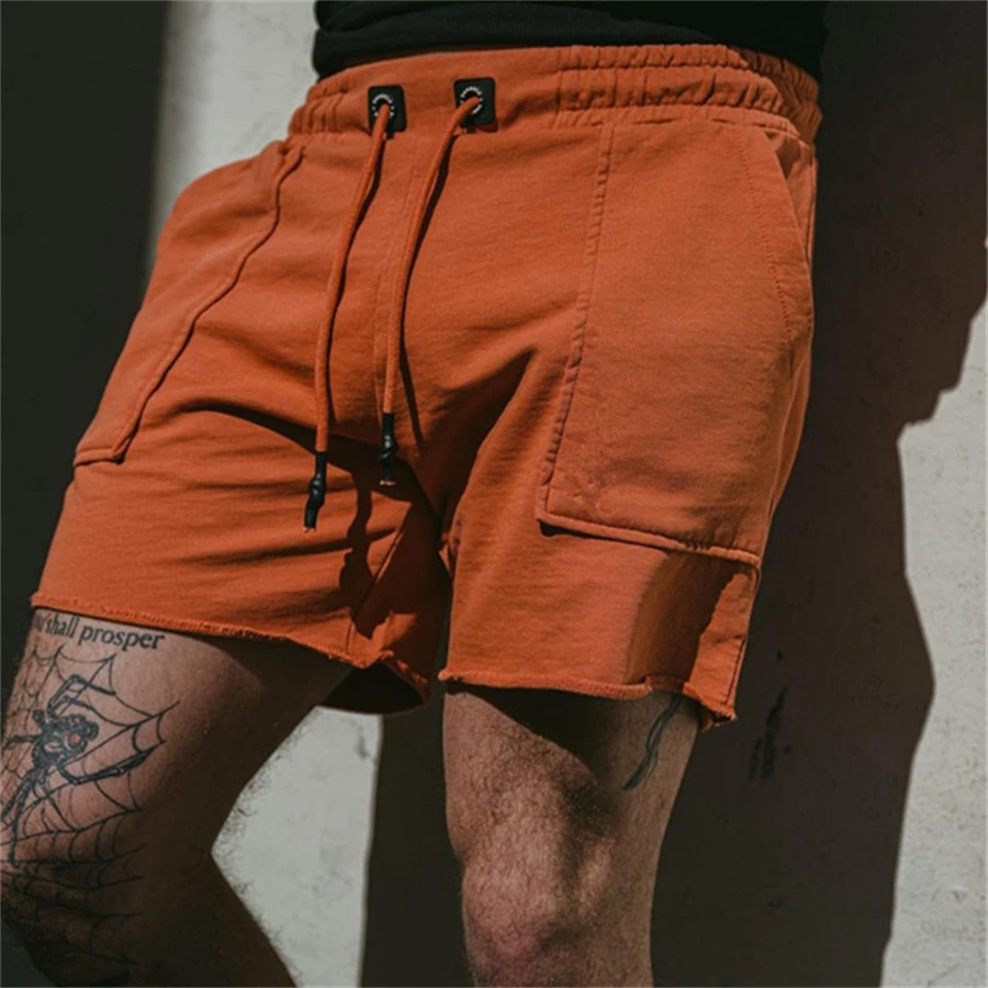 

New Fitness Joggers Men Shorts Summer Relaxed Fit Breeches Bermuda Casual Short Pants Stick Social Cargo Men Fashion Shorts 2023