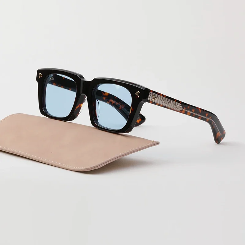 

QUENTIN JMM Thick Plate Men Sunglasses Fashion Advanced Acetate Square Designer Brand Eyeglasses UV400 Outdoor Women SUN GLASSES