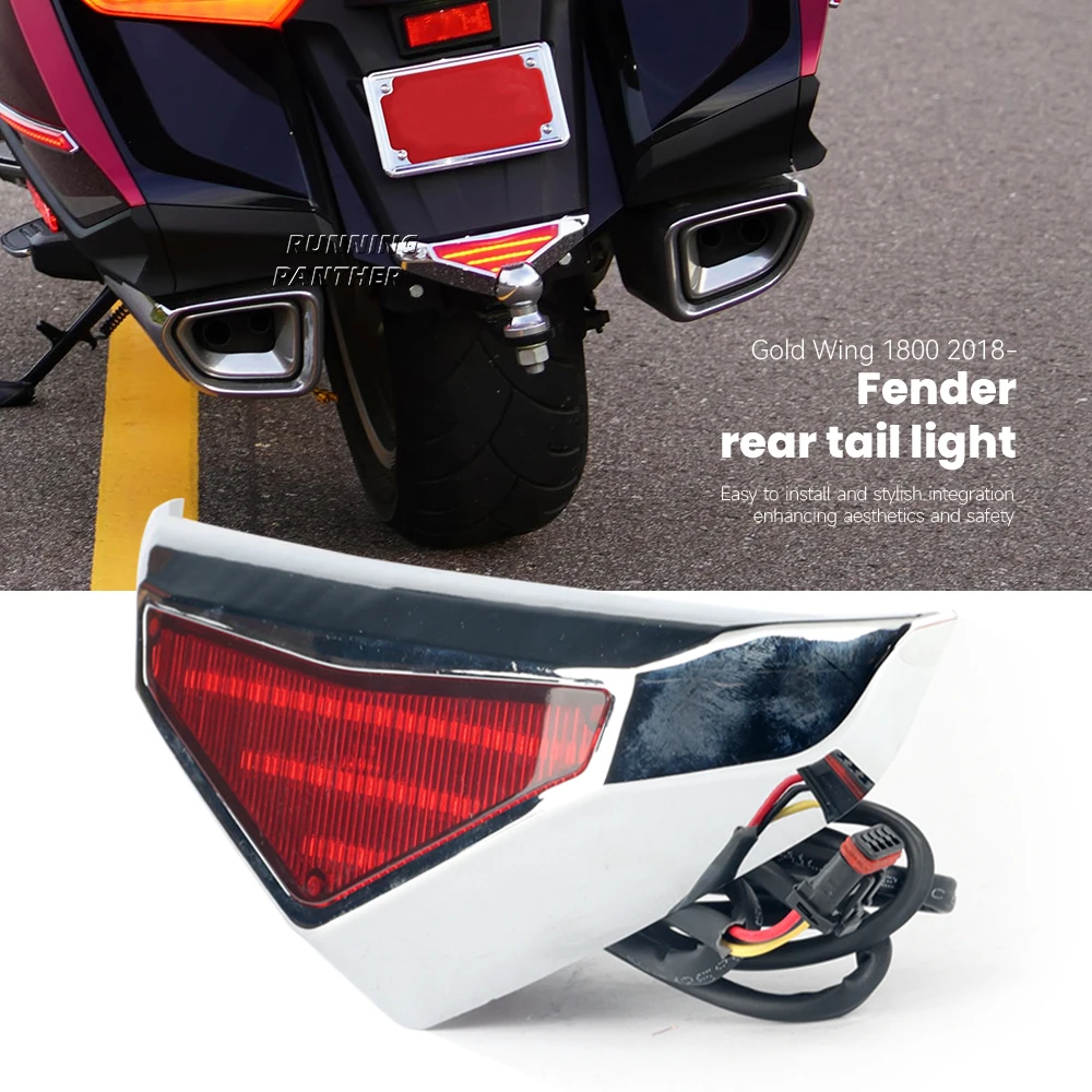 

For Honda Goldwing Gold Wing GL 1800 GL1800 F6B 2018-2024 Motorcycle Rear Lower Fender Trim Tail Light Brake Running LED Light