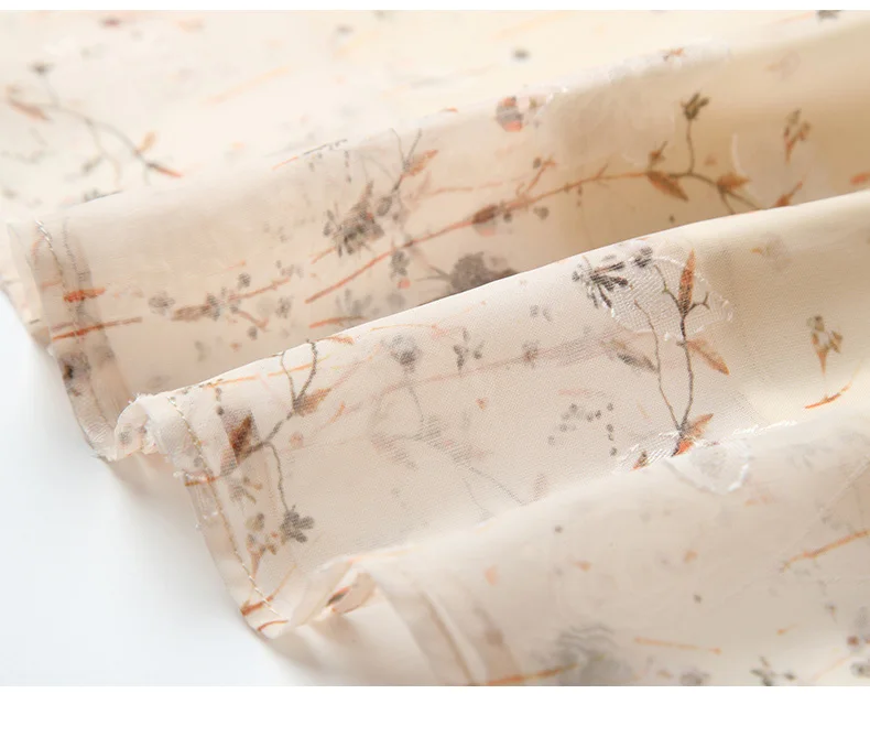 EVNISI Chic Floral Printing Women Chiffon Dress O-Neck Elegant Apricot Office A-LINE Dresses Fairy For Women Slim Party Vestido EVNISI Chic Floral Printing Women Chiffon Dress O-Neck Elegant Apricot Office A-LINE Dresses Fairy For Women Slim Party Vestido