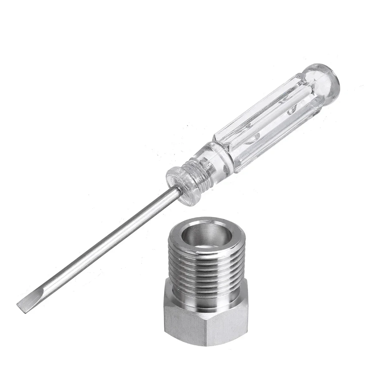 Новый адаптер CO2 с отверткой, от многоразового до одноразового флакона M10x1, инертный газ для редуктора давления 
Новый адаптер CO2 с отверткой, от многоразового до одноразового флакона M10x1, инертный газ для редуктора давления