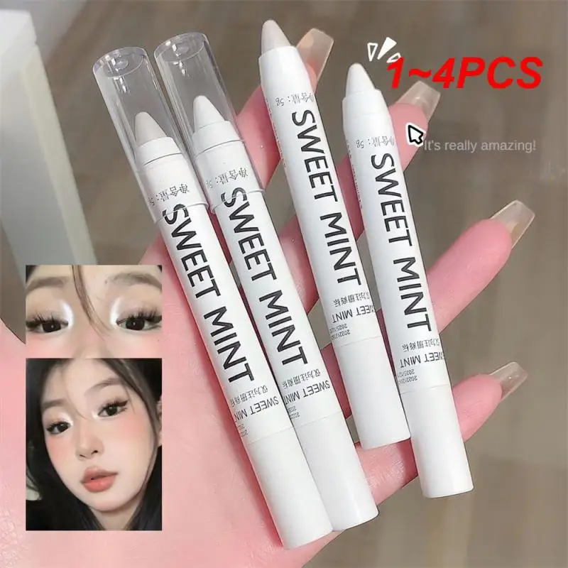 

1~4PCS Eyeliner White Easy Makeup Silkworm Lying Pen Eye Makeup Eye Shadow Stick Highlights Lasting Effect Highlighter Glitter