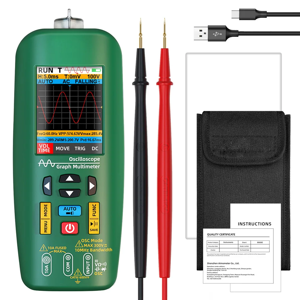 O1 Digital Oscilloscope Electric Pen Graphic Meter Green Multimeter Ohm Diode Hz Tester Oscilloscope Professional
O1 Digital Oscilloscope Electric Pen Graphic Meter Green Multimeter Ohm Diode Hz Tester Oscilloscope Professional