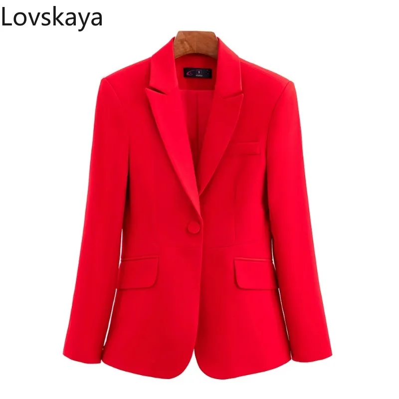 New Single Button Autumn Formal Coat Black Red Women Blazer Office Ladies Business Work Wear Jacket Long Sleeve
New Single Button Autumn Formal Coat Black Red Women Blazer Office Ladies Business Work Wear Jacket Long Sleeve