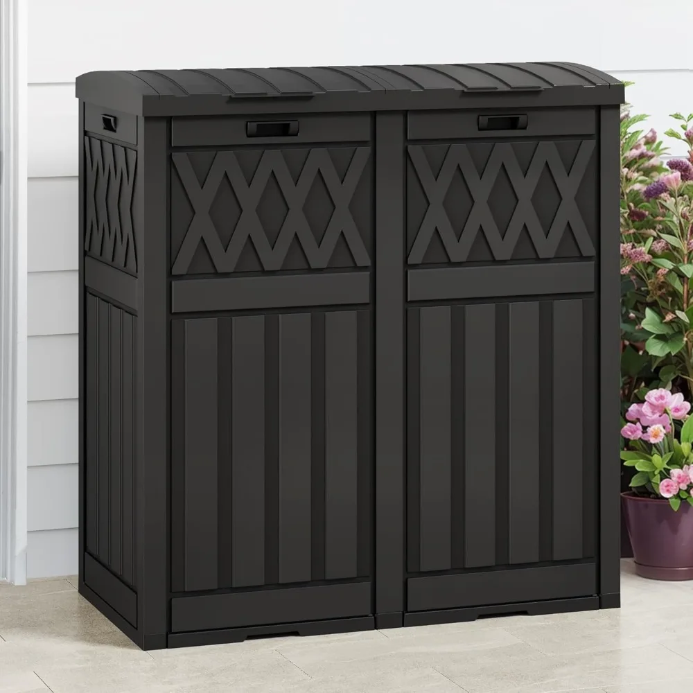 Two-box Outdoor Trash Can Waterproof Resin with Layered LIDS and Drip Tray Suitable for Patio Kitchen Deck and Backyard Black
Two-box Outdoor Trash Can Waterproof Resin with Layered LIDS and Drip Tray Suitable for Patio Kitchen Deck and Backyard Black