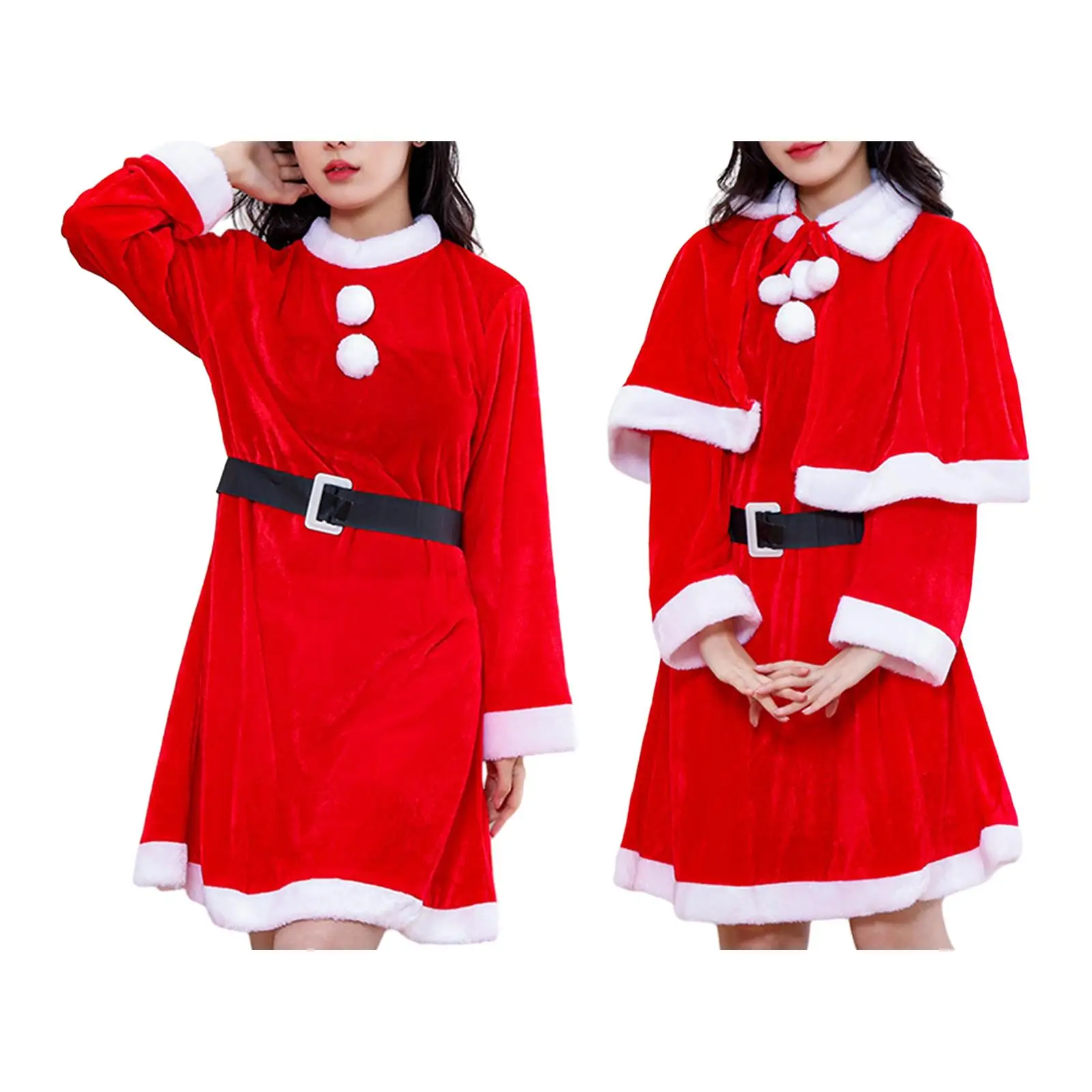

Рождественское платье Санта-Клауса, Рождественский костюм Санта-Клауса, Рождественская одежда для праздника, Хэллоуина, маскарада, сценического представления, Марди Гра
