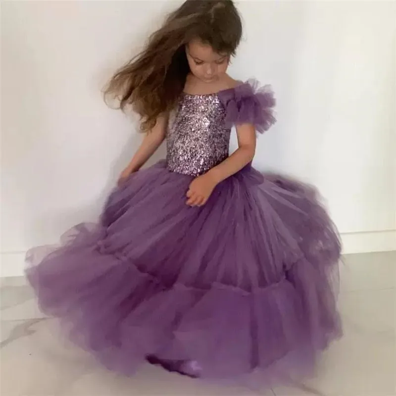 Puffy Flower Girl Dresses Puffy Princess Dress Tulle Sequins First Communion Dress Cute Kids Birthday Gowns
Puffy Flower Girl Dresses Puffy Princess Dress Tulle Sequins First Communion Dress Cute Kids Birthday Gowns