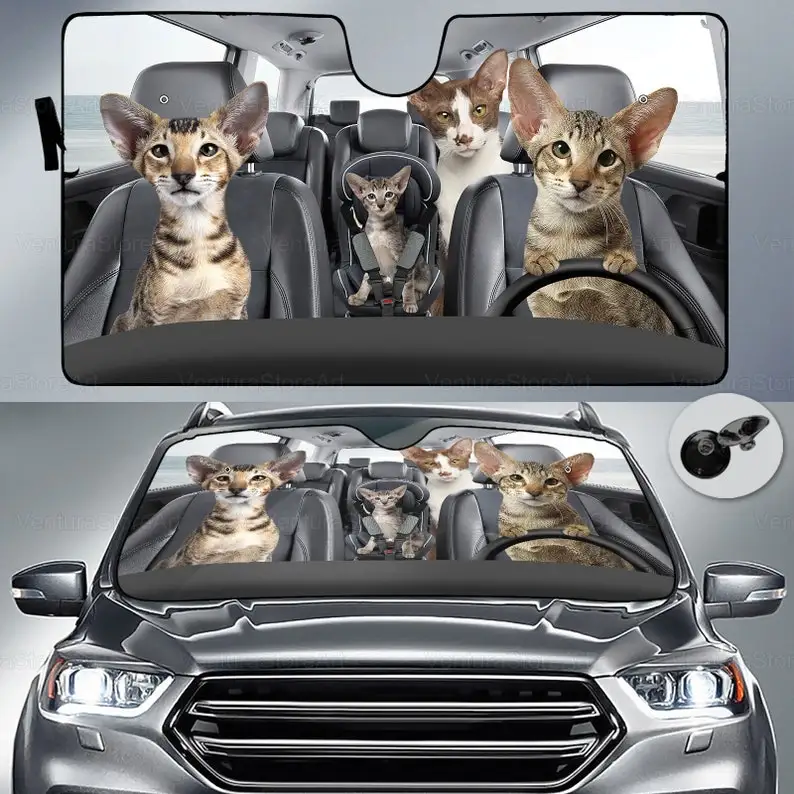 Oriental Cat Family Car Sun Shade, Windshield Sun Shade, Oriental Gift, Cat Car Auto Sun Shade, Cute Car Accessories, Oriental S
Oriental Cat Family Car Sun Shade, Windshield Sun Shade, Oriental Gift, Cat Car Auto Sun Shade, Cute Car Accessories, Oriental S