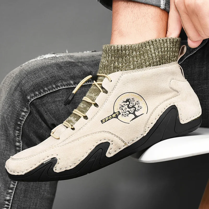 Genuine Leather Men's Sneakers Casual Ankle Boots Fashion Outdoor Sneakers Walking Hiking Loafers Shoes Comfy Plush Keep Warm
Genuine Leather Men's Sneakers Casual Ankle Boots Fashion Outdoor Sneakers Walking Hiking Loafers Shoes Comfy Plush Keep Warm