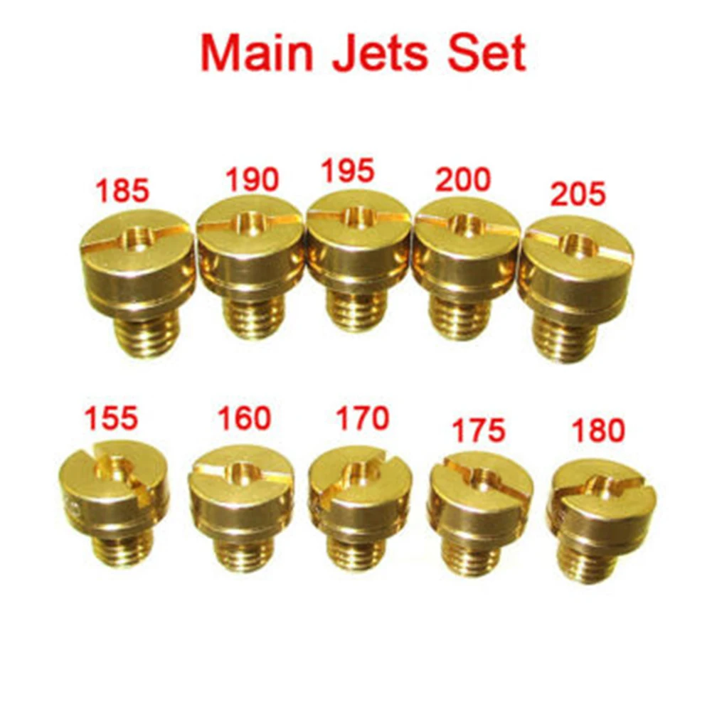 10PCS M5x0.75mm Carb Main Jets For Mikuni Carburetor # 155/160/170/ 175/180/185/190/195/200/205 Accessories For Vehicles
10PCS M5x0.75mm Carb Main Jets For Mikuni Carburetor # 155/160/170/ 175/180/185/190/195/200/205 Accessories For Vehicles