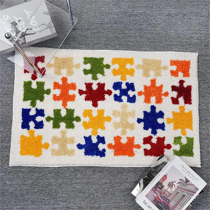 Color Puzzle Rug Tufted Bathroom Mat Living Room Rug Creative Home Decor Bedroom Carpet
Color Puzzle Rug Tufted Bathroom Mat Living Room Rug Creative Home Decor Bedroom Carpet