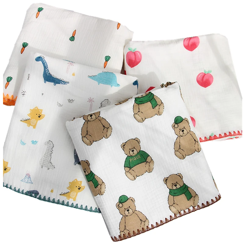 Lace Wave trimmed Muslin Cotton Bear Blanket Baby Receiving Blanket Infant Swaddle Newborn Baby Wrap Toddler Bath Towel
Lace Wave trimmed Muslin Cotton Bear Blanket Baby Receiving Blanket Infant Swaddle Newborn Baby Wrap Toddler Bath Towel