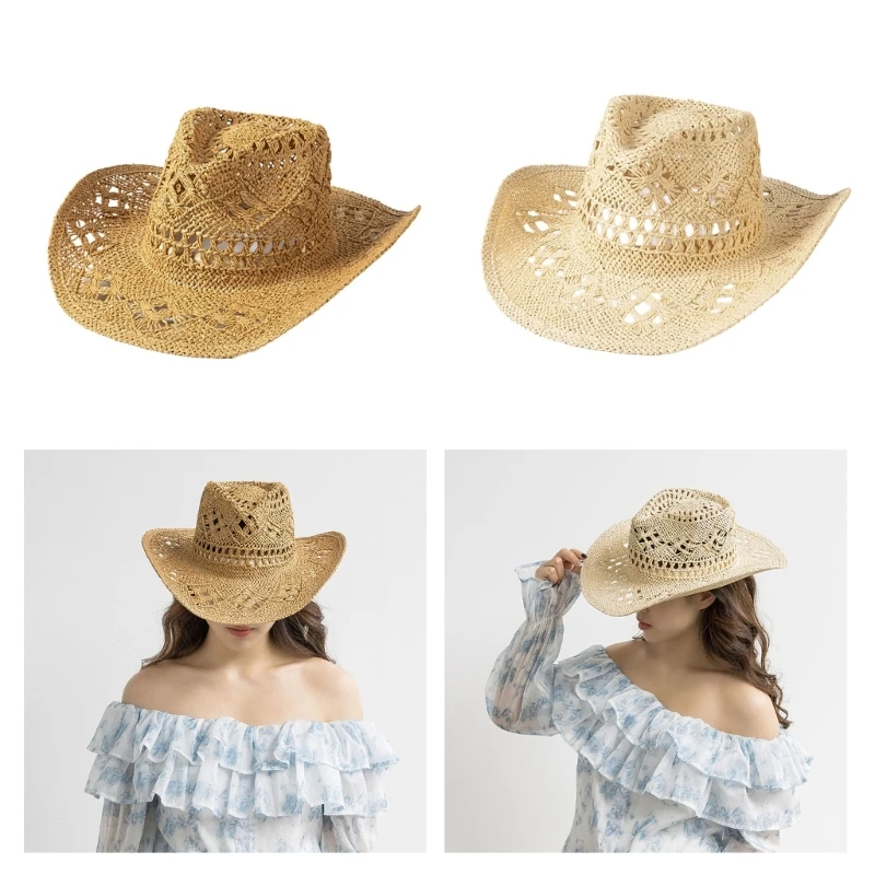 Легкие ковбойские шляпы, соломенная шляпа, женская износостойкая полые ковбойские шляпы, солнцезащитная шляпа для взрослых,
Легкие ковбойские шляпы, соломенная шляпа, женская износостойкая полые ковбойские шляпы, солнцезащитная шляпа для взрослых,