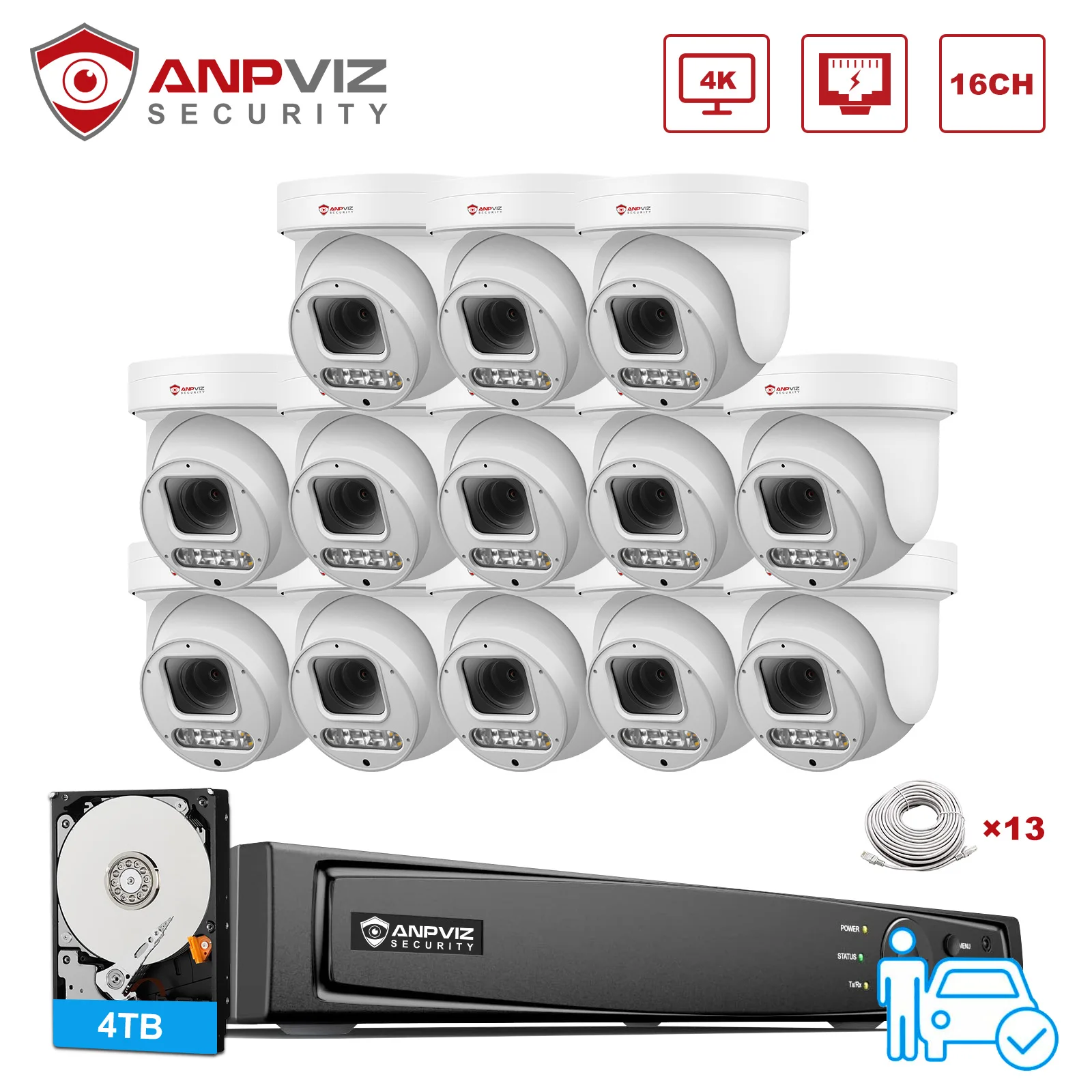 Anpviz 8CH 4K NVR 4/6/8 шт. 8MP IP PTZ 5X зум камера POE IP система безопасности комплект наружного обнаружения движения 2,0 двухстороннее аудио
Anpviz 8CH 4K NVR 4/6/8 шт. 8MP IP PTZ 5X зум камера POE IP система безопасности комплект наружного обнаружения движения 2,0 двухстороннее аудио