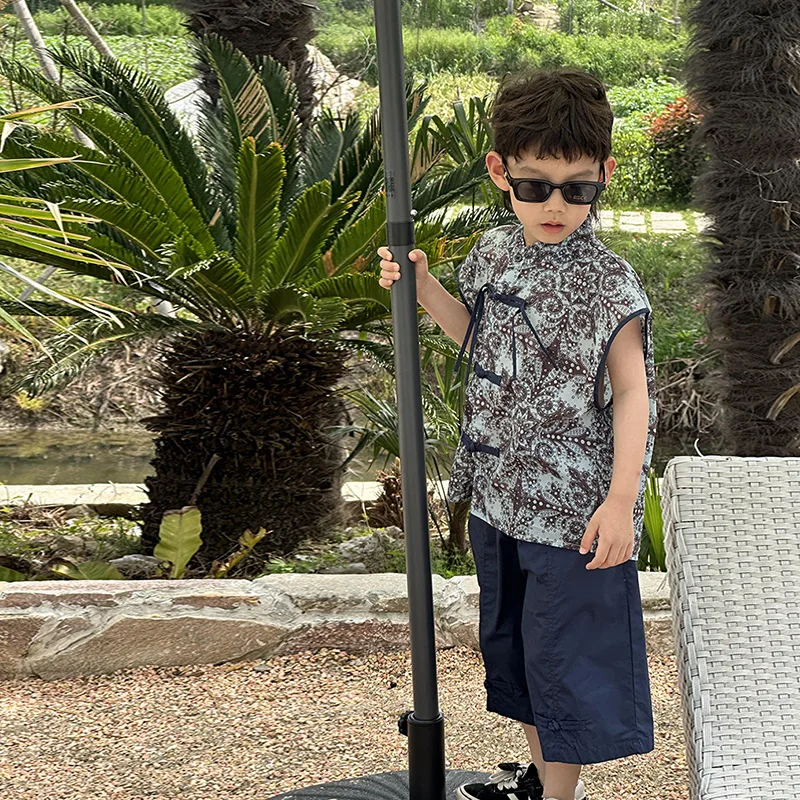 2024 Summer Childrens Set Boys Sleeveless Childrens Baby Shirts Summer Flower Fashion Design Summer Blouse
2024 Summer Childrens Set Boys Sleeveless Childrens Baby Shirts Summer Flower Fashion Design Summer Blouse