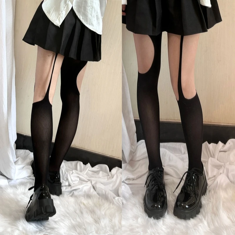 Women Gothic Black Silky Pantyhose Sexy Irregular Ripped Cutout Suspender Tights Dropshipping
Women Gothic Black Silky Pantyhose Sexy Irregular Ripped Cutout Suspender Tights Dropshipping