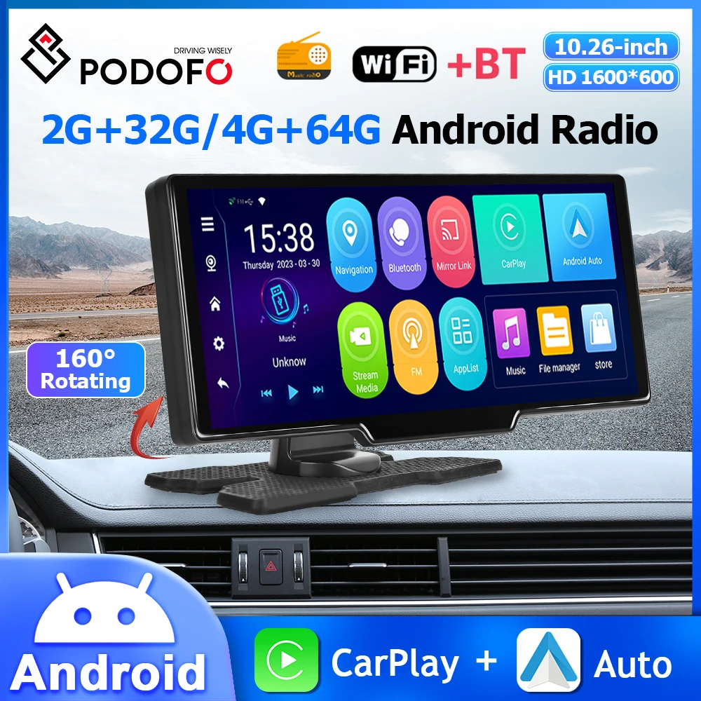 Автомобильный монитор Podofo, 2 + 32 ГБ, Android, Wi-Fi, GPS-навигация, приборная панель, Carplay, Android, Автомобильный дисплей 10,26 дюйма, умный экран, видеорегистратор, BT, FM
Автомобильный монитор Podofo, 2 + 32 ГБ, Android, Wi-Fi, GPS-навигация, приборная панель, Carplay, Android, Автомобильный дисплей 10,26 дюйма, умный экран, видеорегистратор, BT, FM