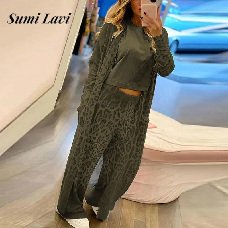 Fashion Leopard Print Women Two-piece Set Casual Long Cardigan Jacket and Long Pants Set 2024 Autumn Ladies Loose Trousers Set
Fashion Leopard Print Women Two-piece Set Casual Long Cardigan Jacket and Long Pants Set 2024 Autumn Ladies Loose Trousers Set