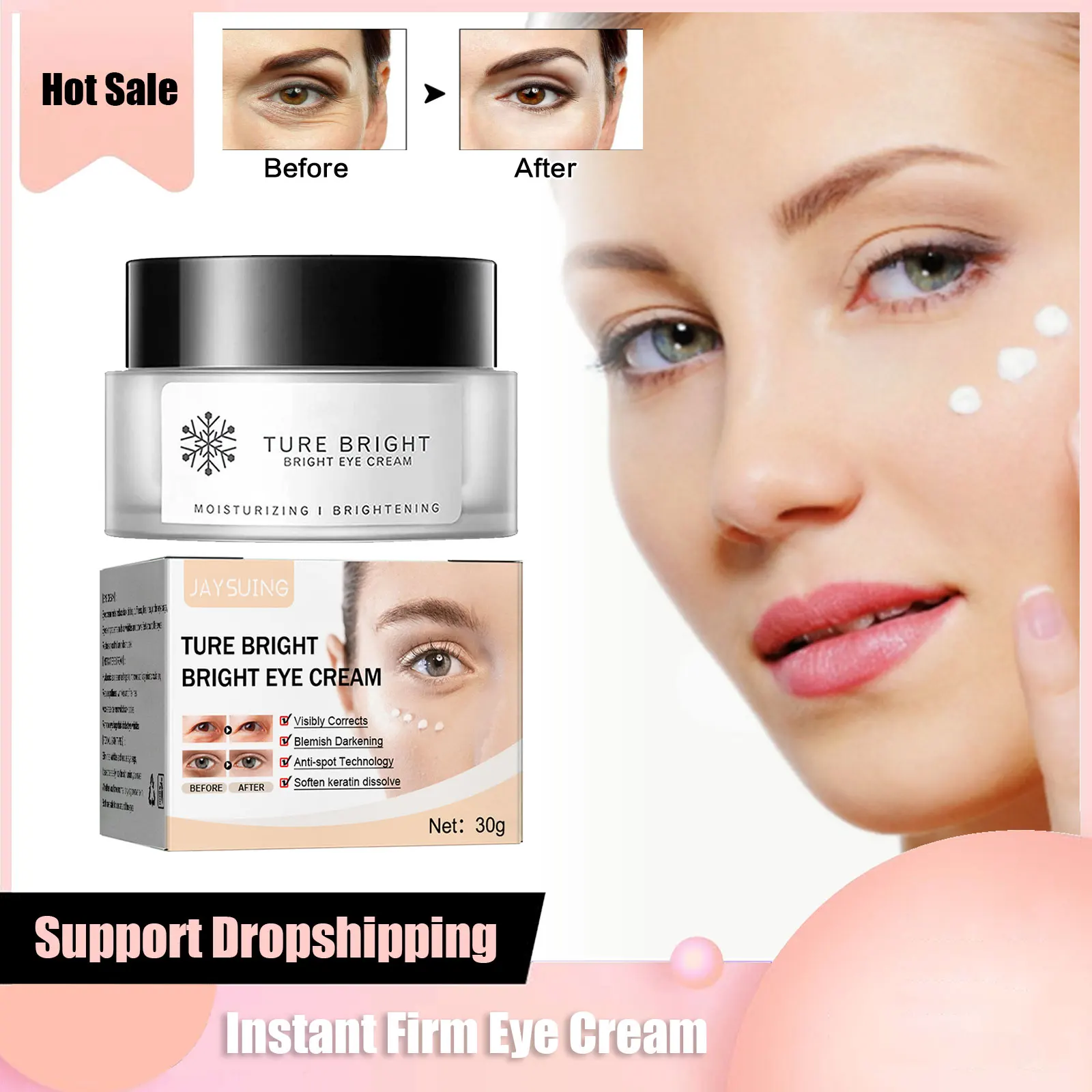 Retinol Eye Cream Lifting Eye Bag Lighten Dark Circle Firmming Fine Lines Anti Puffiness Nourishing Fat Granules Wrinkle Remover
Retinol Eye Cream Lifting Eye Bag Lighten Dark Circle Firmming Fine Lines Anti Puffiness Nourishing Fat Granules Wrinkle Remover