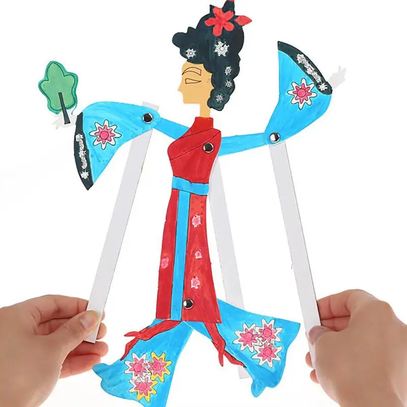 

Puppet Chinese Shadow Toy Kids Hand Paper Theater Puppets Traditional Toys Puppetry Craft DIY Play Performance Prop Show Kit