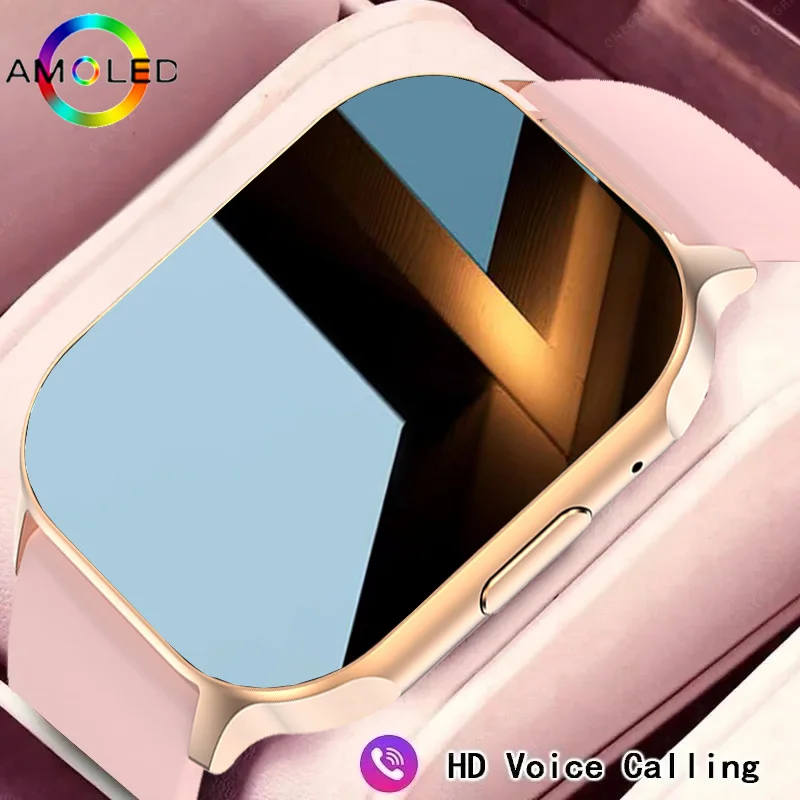 

New 2.04'' AMOLED Screen Smart Watch Men Women Bluetooth Call Fitness Tracker Waterproof Sport Smartwatch Men for Android IOS